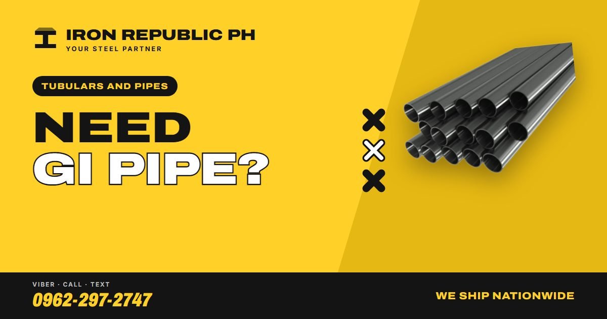 GI Pipe Supplier Philippines | Iron Republic PH
