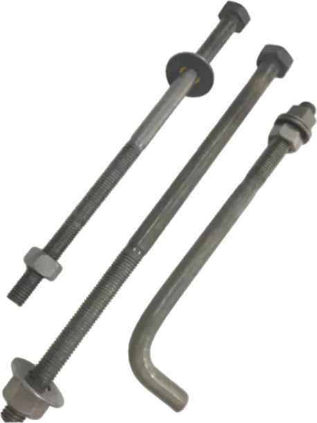 Anchor bolts with nuts and washers