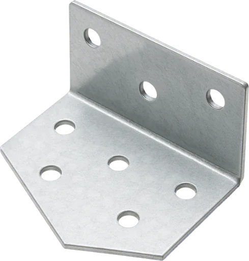 Drilled steel gusset plate
